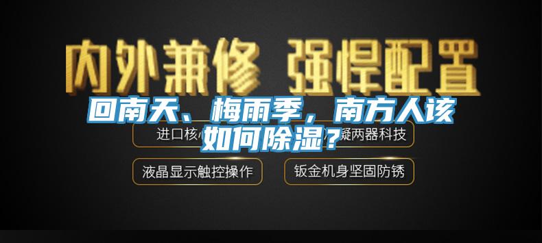 回南天、梅雨季，南方人該如何除濕？