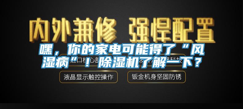 嘿，你的家電可能得了“風(fēng)濕病”！除濕機了解一下？