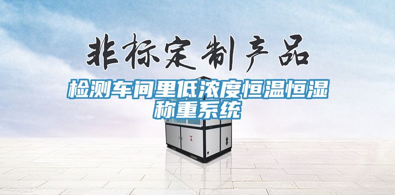 檢測車間里低濃度恒溫恒濕稱重系統(tǒng)