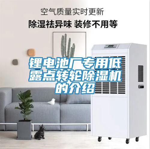 鋰電池廠專用低露點轉(zhuǎn)輪除濕機的介紹