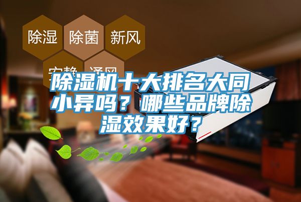 除濕機十大排名大同小異嗎？哪些品牌除濕效果好？